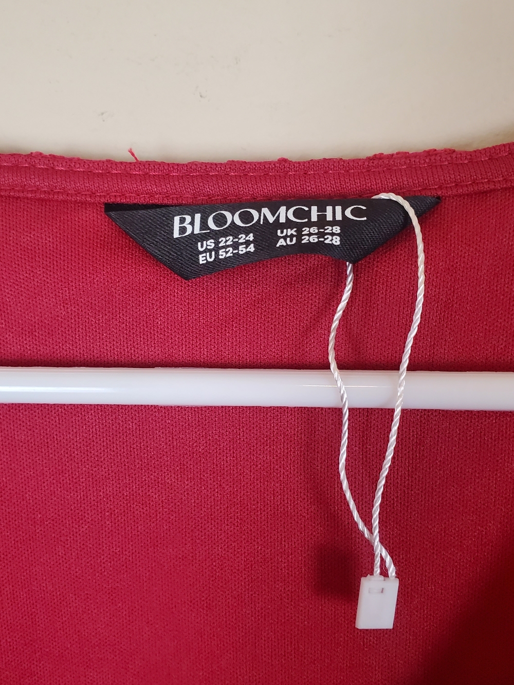Bloomchic Burgandy Floral Sheer Sleeve Vneck Eyelet Dress Size 3X 22-24